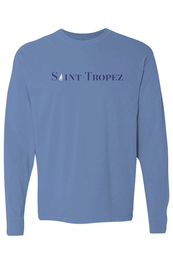 Saint-Tropez Navy Sailboat Long-Sleeve in Flo Blue