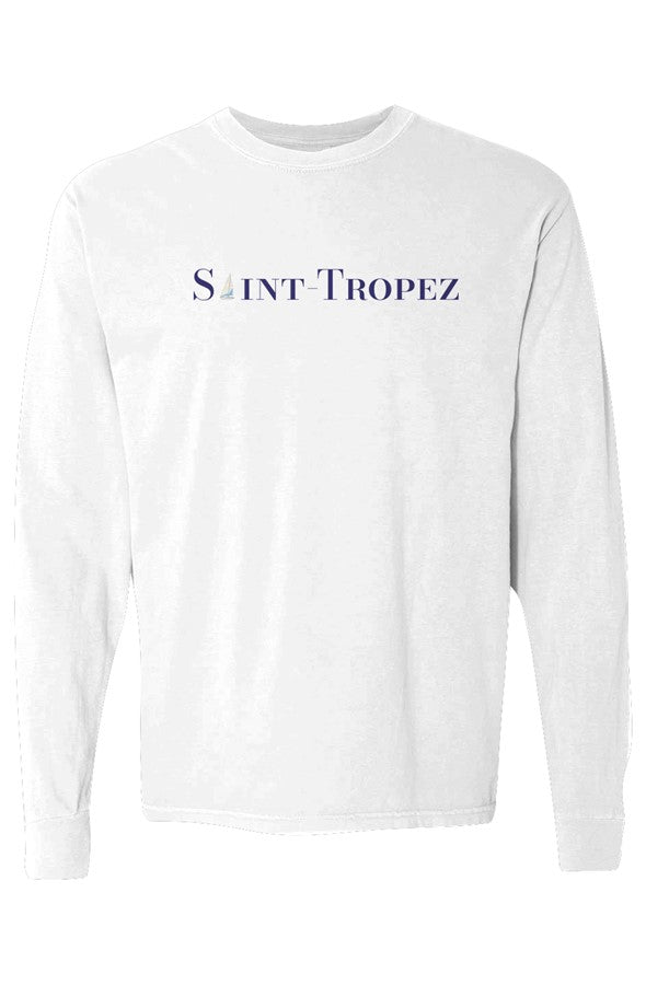 Saint-Tropez Navy Sailboat Long-Sleeve in White