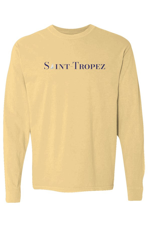 Saint-Tropez Navy Sailboat Long-Sleeve in Butter