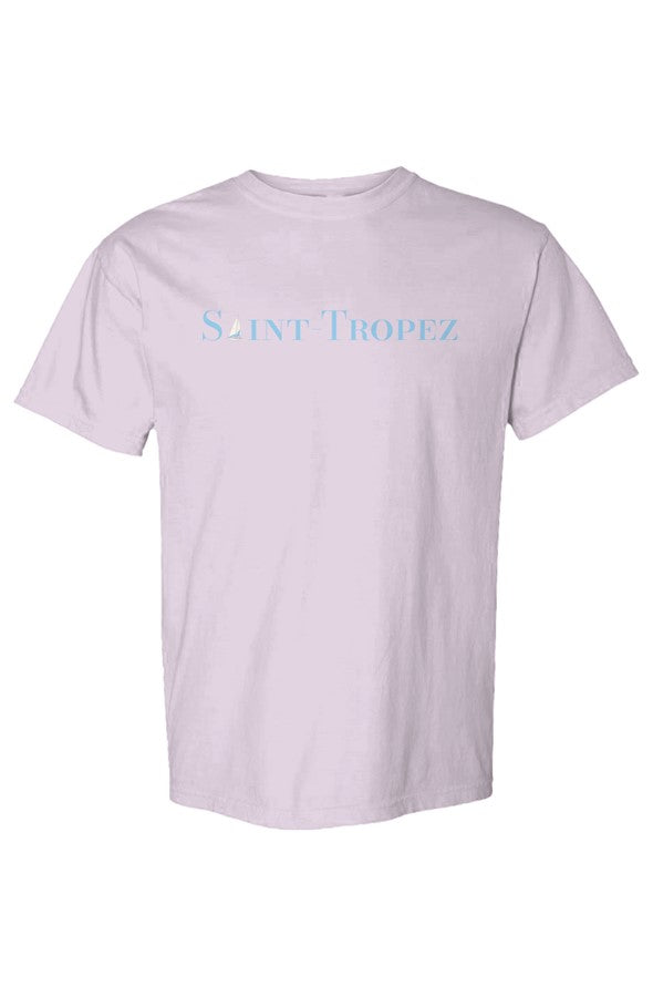 Saint-Tropez Light Blue Sailboat T-Shirt in Orchid