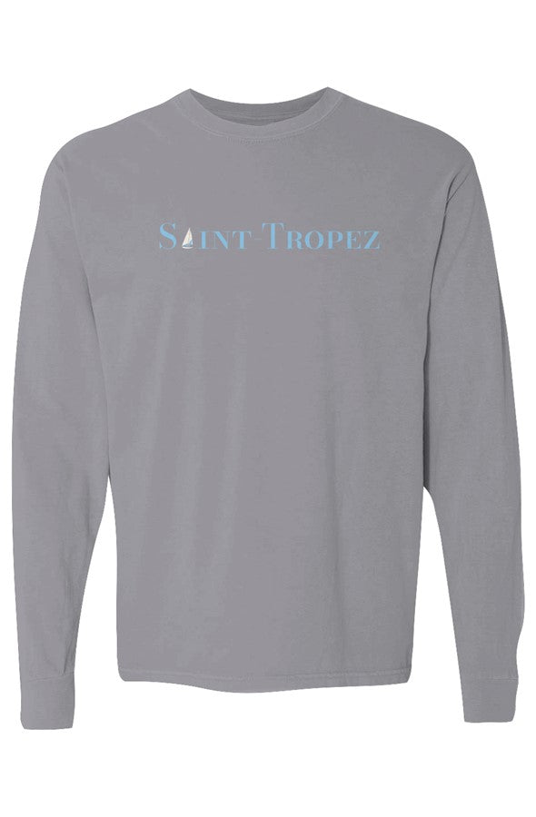 Saint-Tropez Light Blue Sailboat Long-Sleeve in Granite
