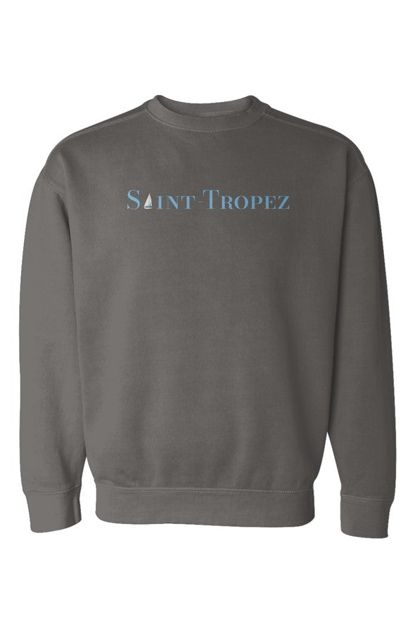 Saint-Tropez Light Blue Sailboat Sweatshirt in Pepper