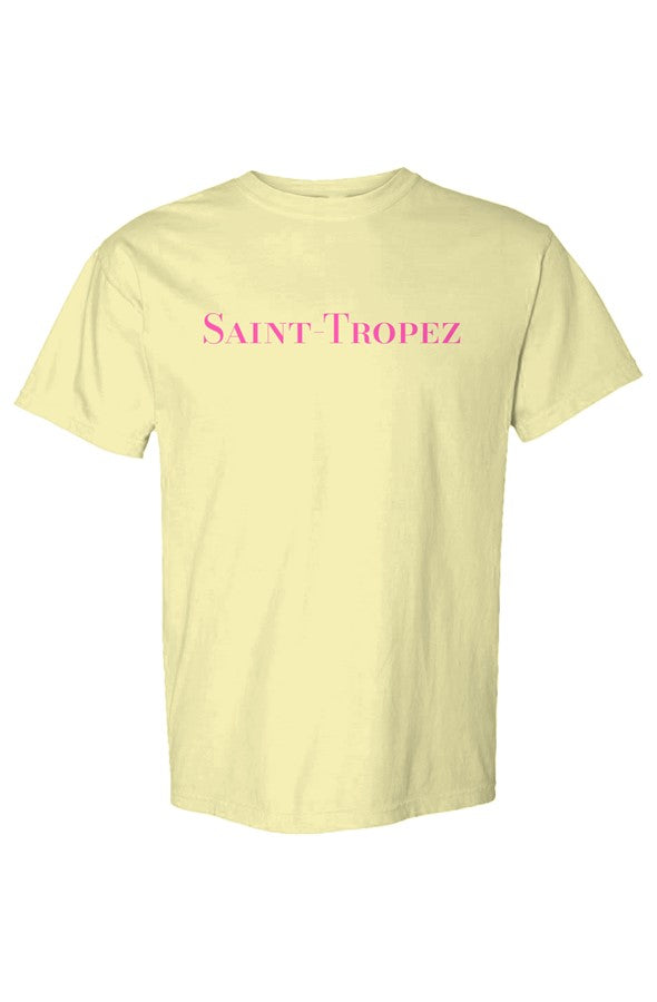 Saint-Tropez Hot Pink T-Shirt in Neon Lemon