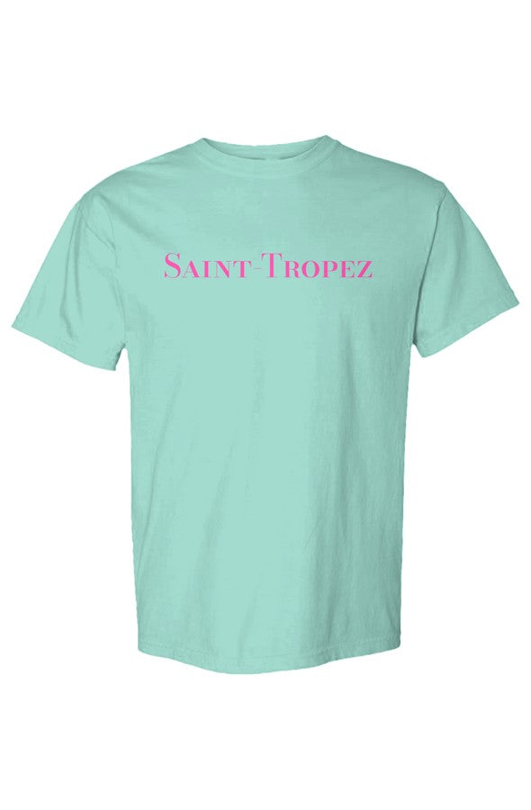 Saint-Tropez Hot Pink T-Shirt in Chalky Mint