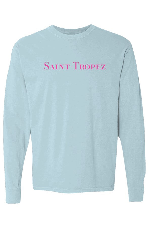 Saint-Tropez Hot Pink Long-Sleeve in Chambray
