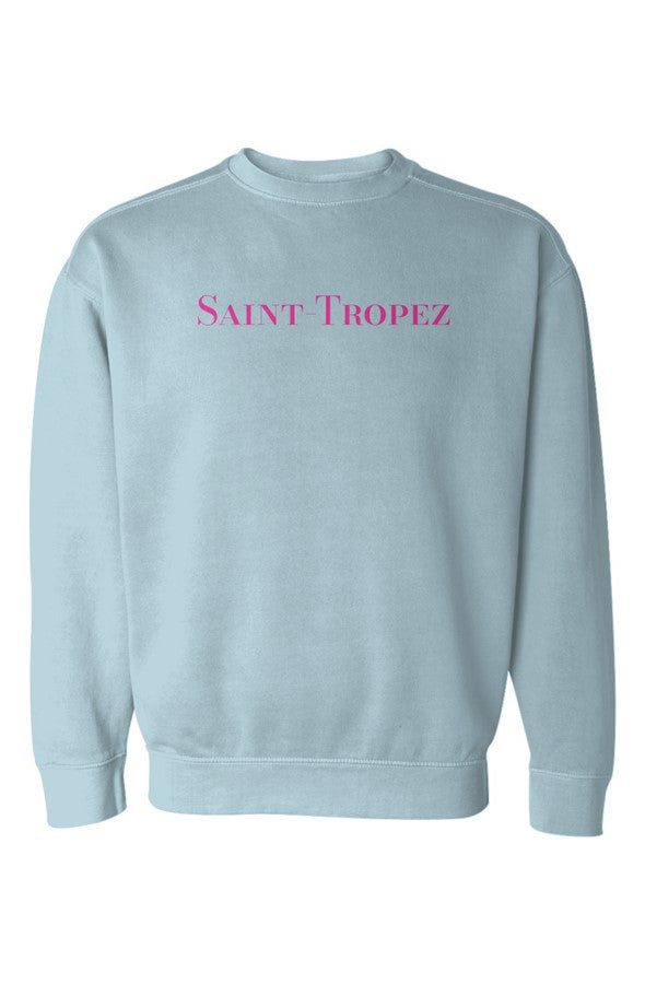 Saint-Tropez Hot Pink Sweatshirt in Chambray