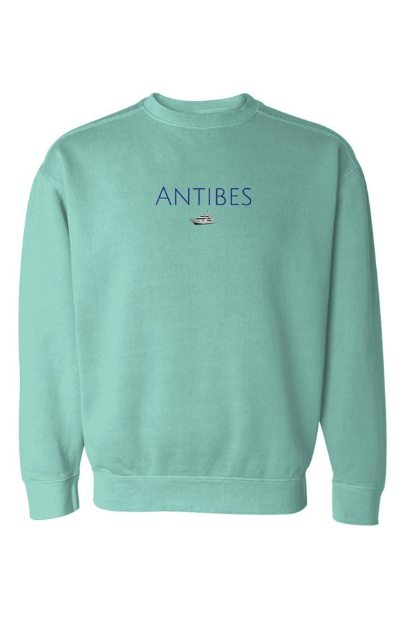 Antibes Navy Yacht Sweatshirt in Chalky Mint