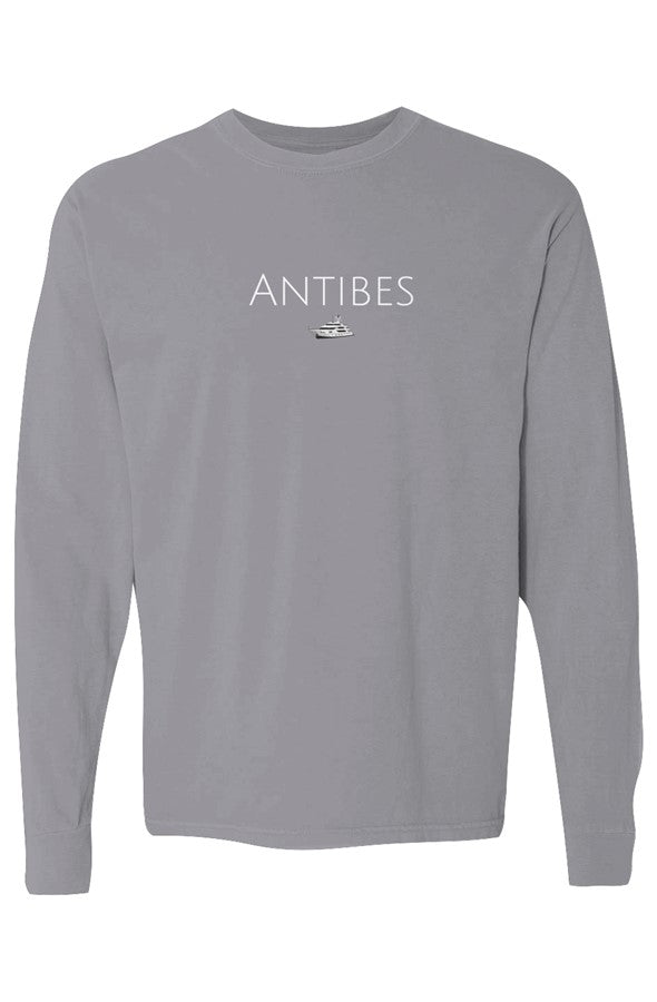 Antibes White Yacht Long-Sleeve in Granite