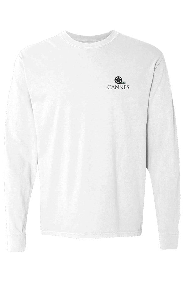 Cannes Film Reel Left Embroidered Long-Sleeve in White