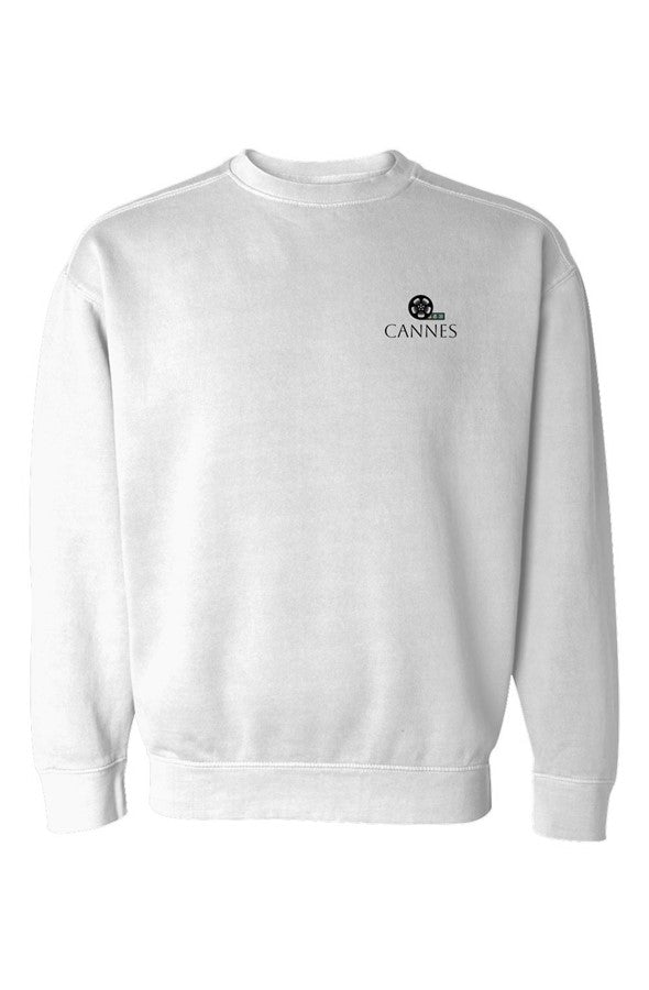 Cannes Film Reel Left Embroidered Sweatshirt in White
