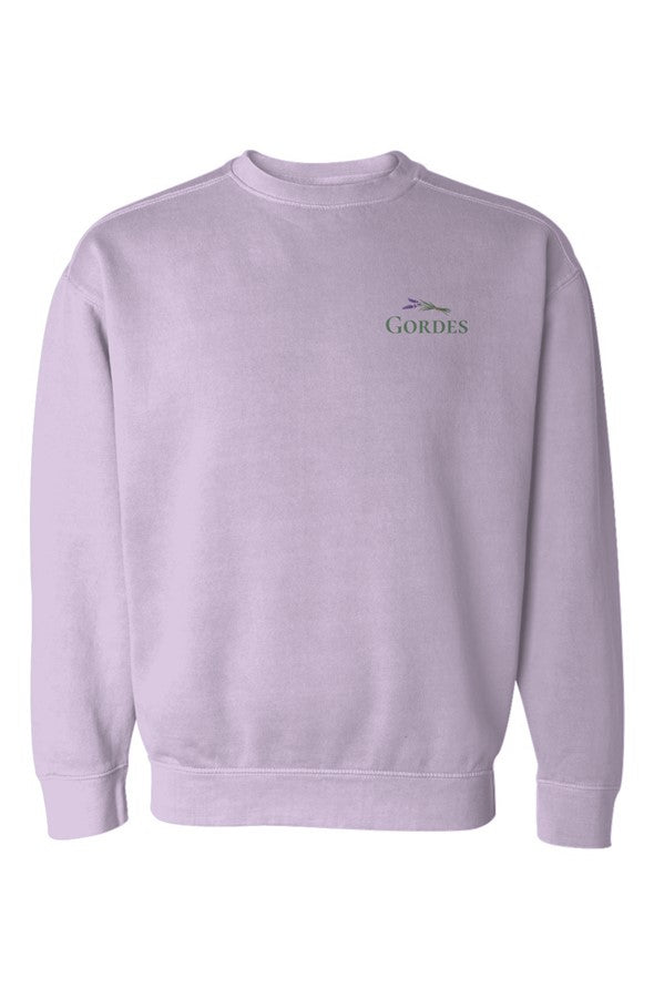 Gordes Lavender Left Embroidered Sweatshirt in Orchid