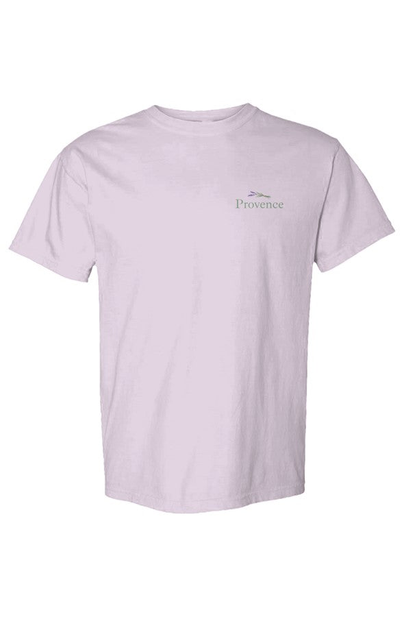 Provence Lavender Left Embroidered T-Shirt in Orchid