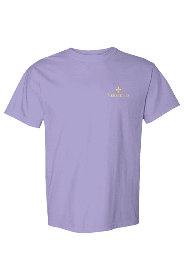 Versailles Gold Left Embroidered T-Shirt in Violet