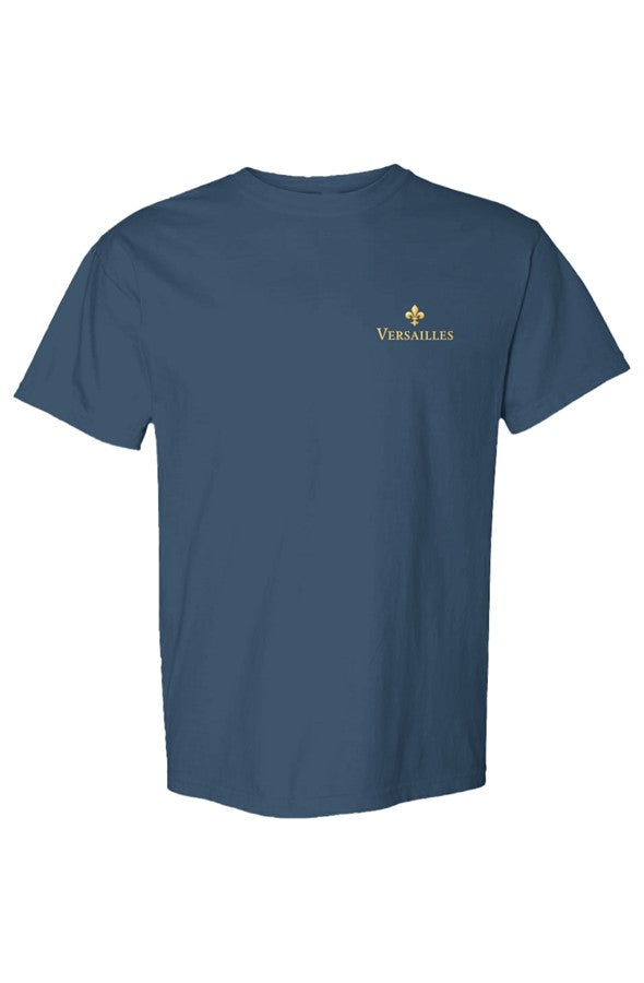 Versailles Gold Left Embroidered T-Shirt in Midnight