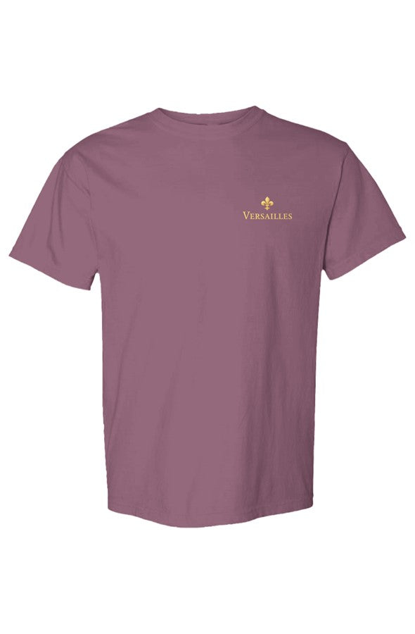 Versailles Gold Left Embroidered T-Shirt in Berry