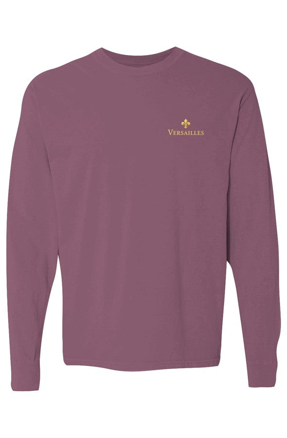 Versailles Gold Left Embroidered Long-Sleeve in Berry