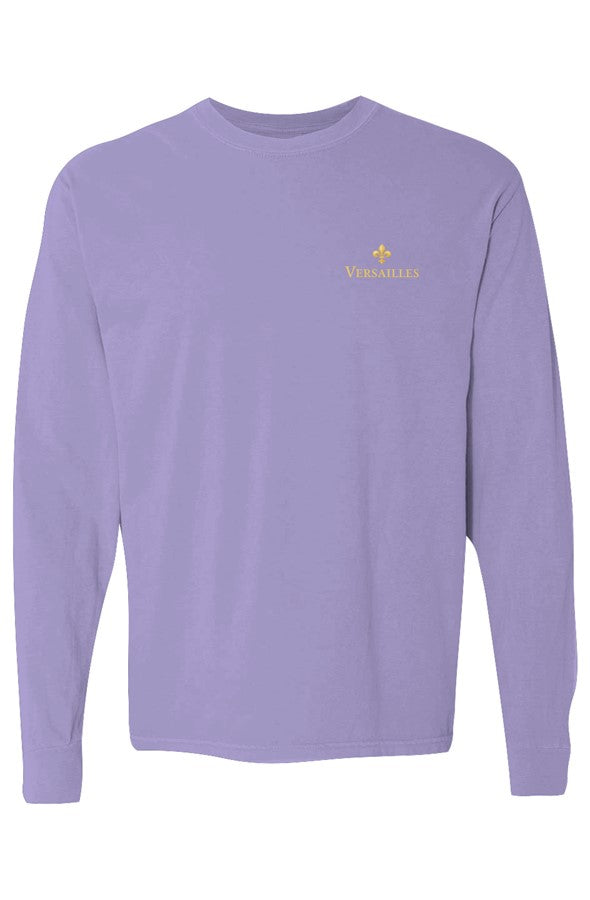 Versailles Gold Left Embroidered Long-Sleeve in Violet