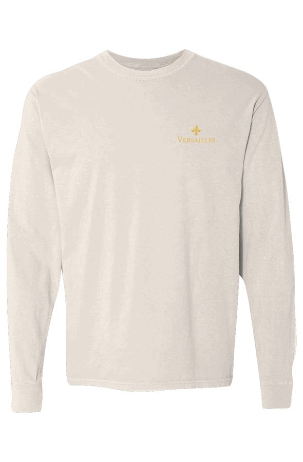 Versailles Gold Left Embroidered Long-Sleeve in Ivory