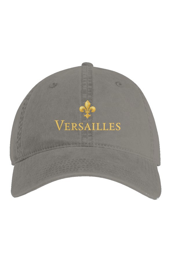 Versailles Gold Embroidered Hat in Faded Grey