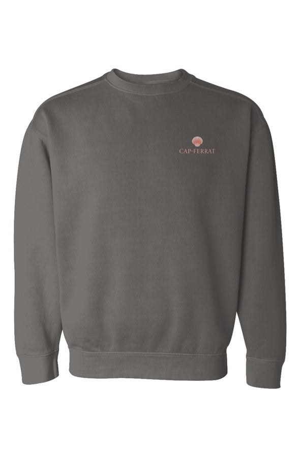 Cap-Ferrat Pink Left Embroidered Sweatshirt in Pepper
