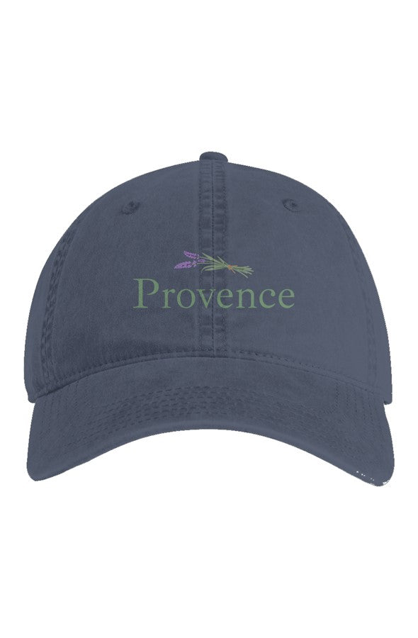 Provence Lavender Embroidered Hat in Faded Midnight