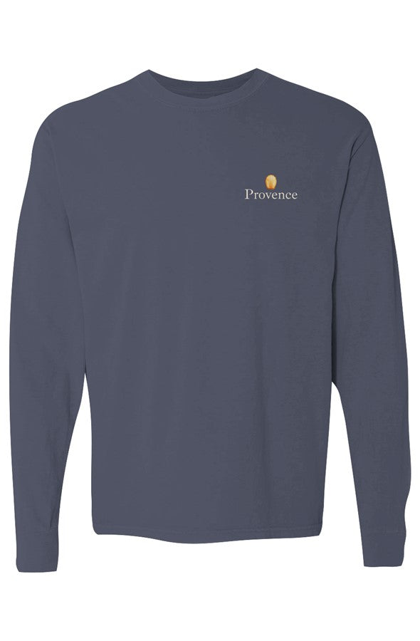 Provence Madeleine Left Embroidered Long-Sleeve in Denim