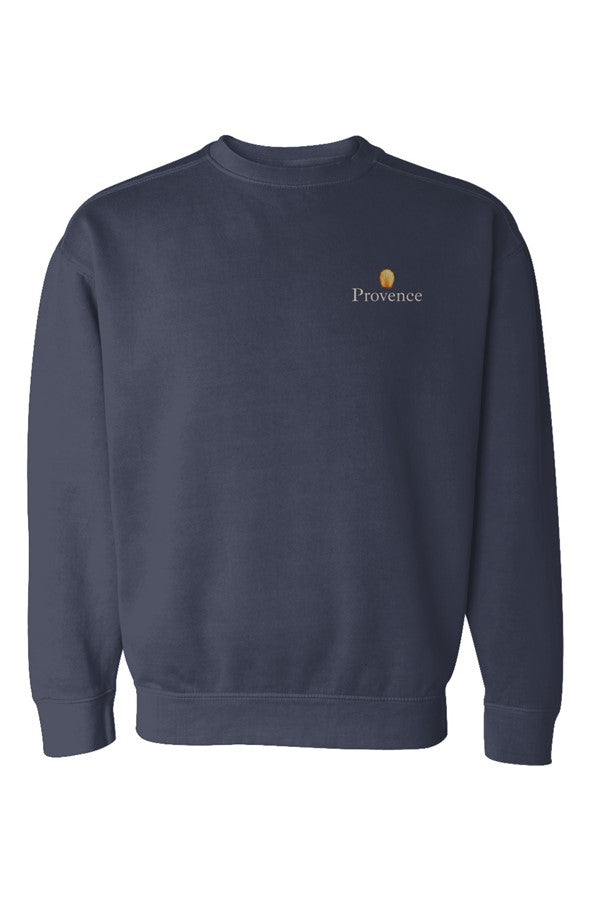 Provence Madeleine Left Embroidered Sweatshirt in Denim