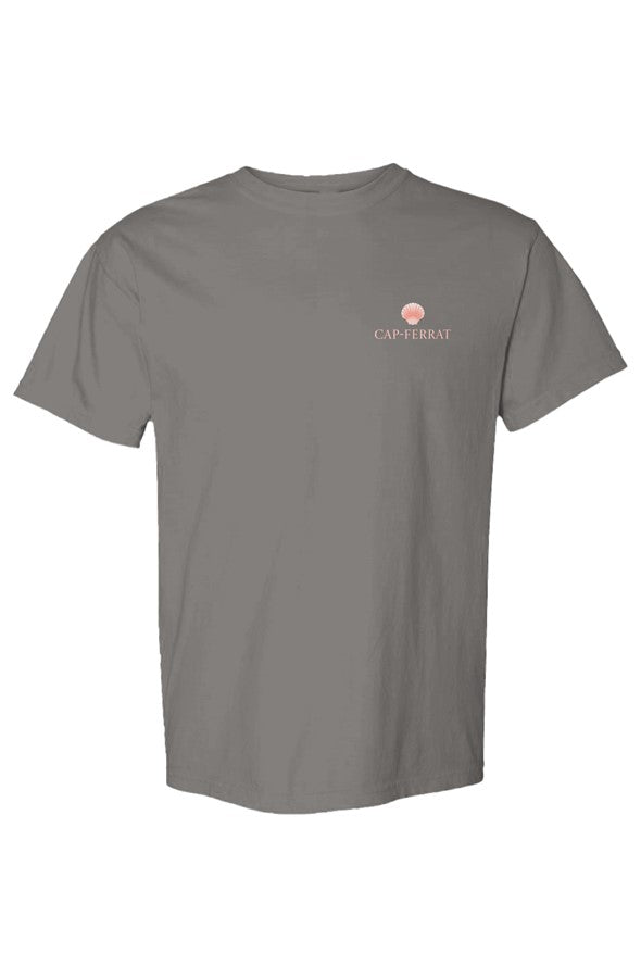 Cap-Ferrat Pink Left Embroidered T-Shirt in Pepper