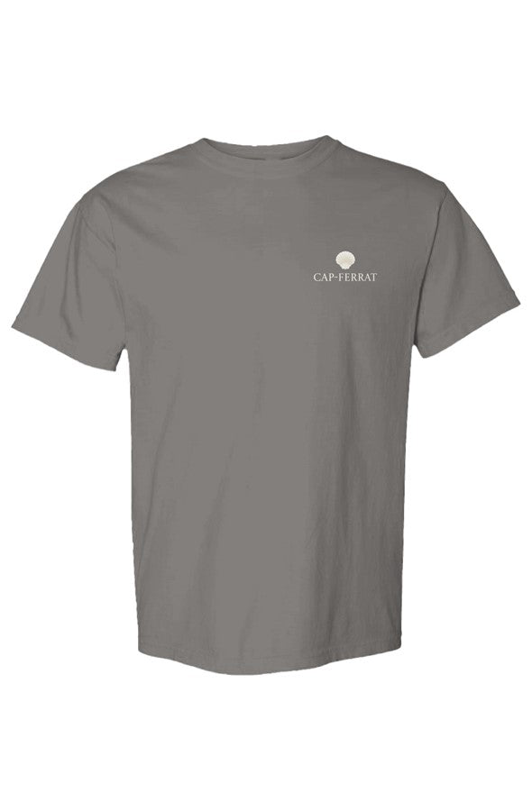 Cap-Ferrat Cream Left Embroidered T-Shirt in Pepper