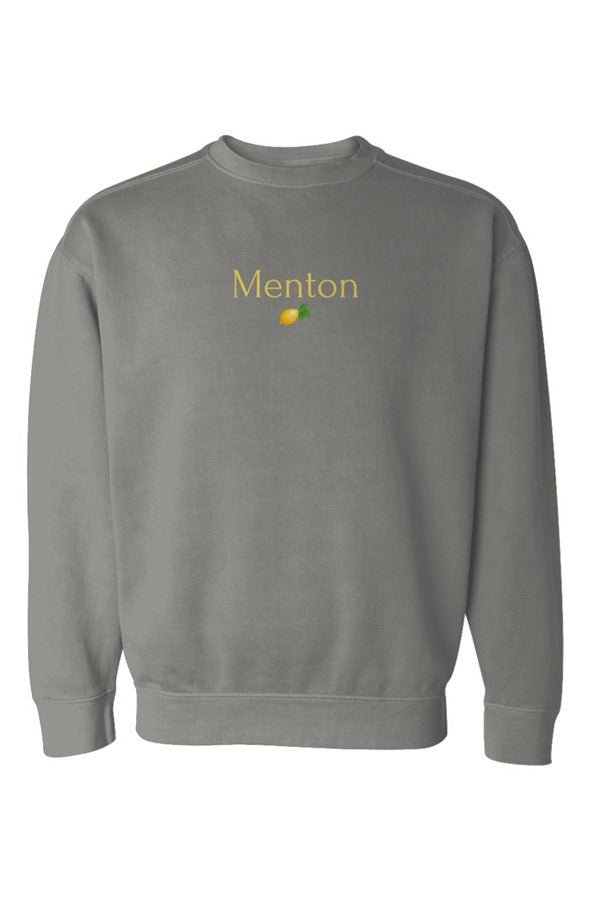 Menton Yellow Lemon Sweatshirt in Grey